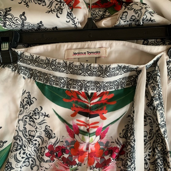 Jealous Tomato Tropical Pallazzo Pants, M - Picture 8 of 10